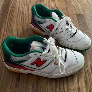 New Balance 550s in white multicolor